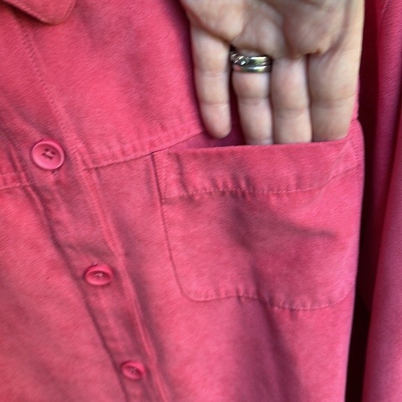 FREE w/purchase Parisian Works shacket faux suede feel button down Grandma XL - Picture 5 of 11